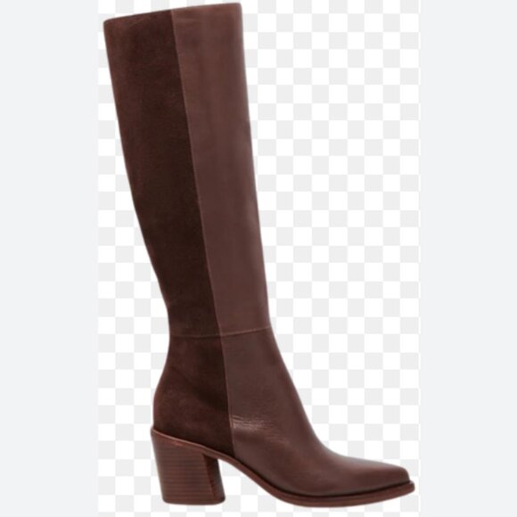 DOLCE VITA Chocolate Brown Leather and Suede Kristy Boots Sz 11 - NIB!! - Picture 1 of 16